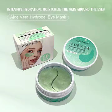 Mondsub Hydrogel Eye Mask 60 Pcs , Hydrating, Brightening, and Rejuvenating Eye Care in Four Essences Aloe Vera, Lavender, Vitamin C, and Nicotinamide